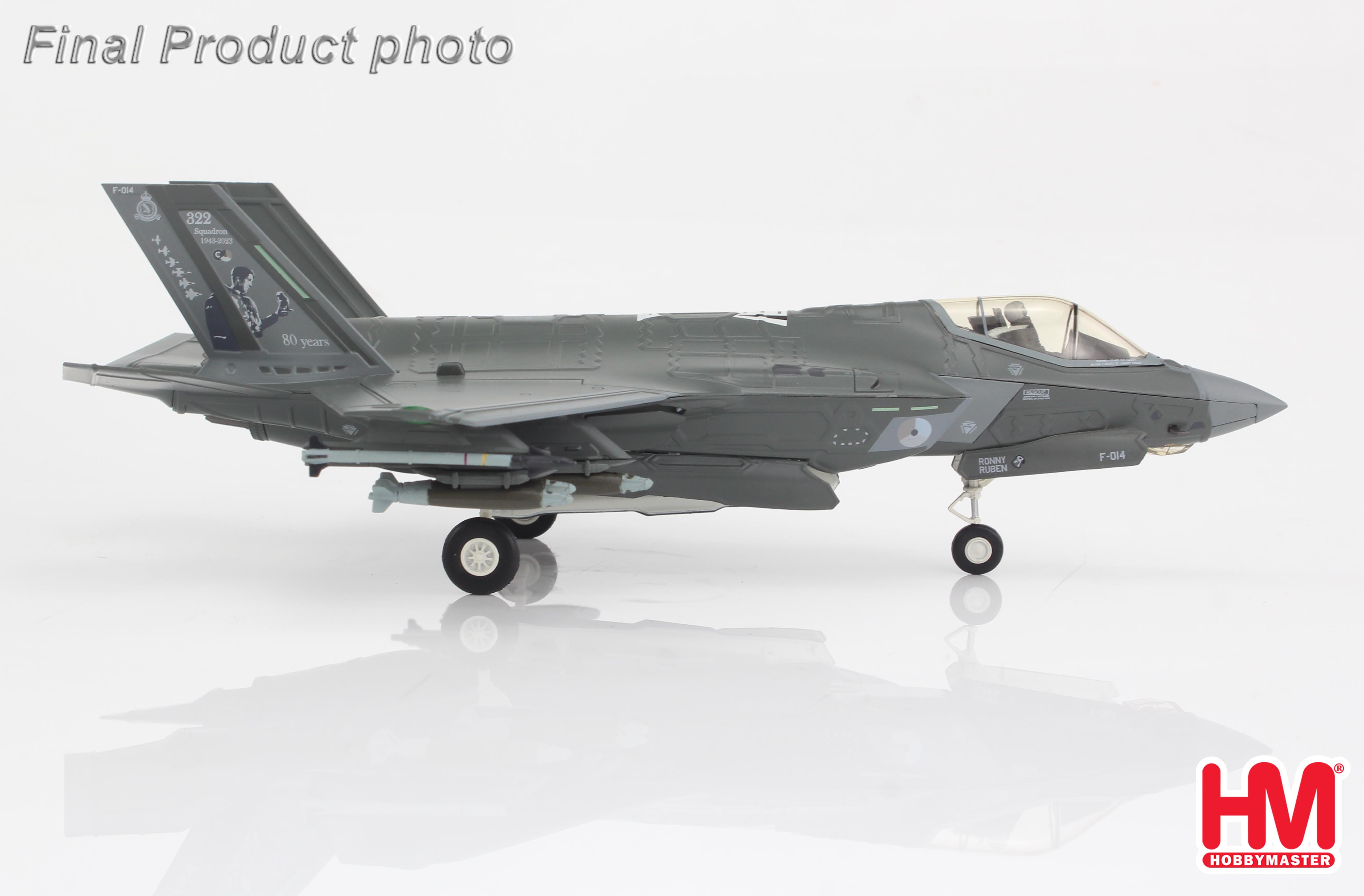 ホビーマスター Lockheed F-35A 1/72 HA4418 F-35A Lightning II F-014, 322 Sqn., RNLAF, 2023
